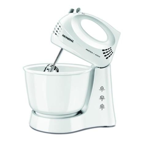 Batedeira Mondial Prática B-44 com 3 Velocidades Branca 220V