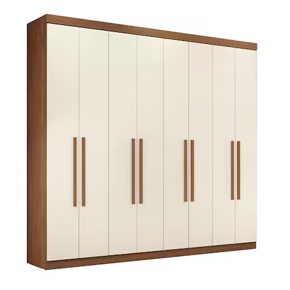 Guarda Roupa Santos Andirá Master Vip 8 Portas e 4 Gavetas Jatobá Areia