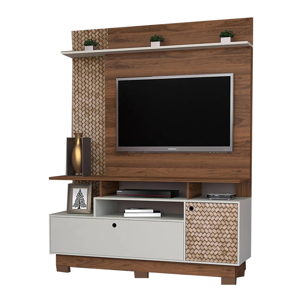 Estante Home Tulipa Magno Com Pé Freijó Off White