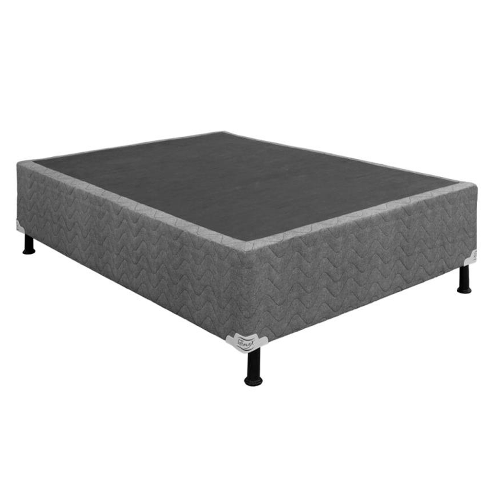 Base Softflex Casal Tafeta Cinza 138X188X35