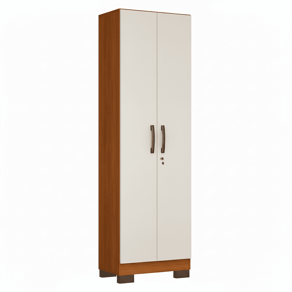 Armário Multiuso 0.56cm 2 Portas Versatile Cinamomo Off Com Chave 180XL56XP31cm Josan Móveis