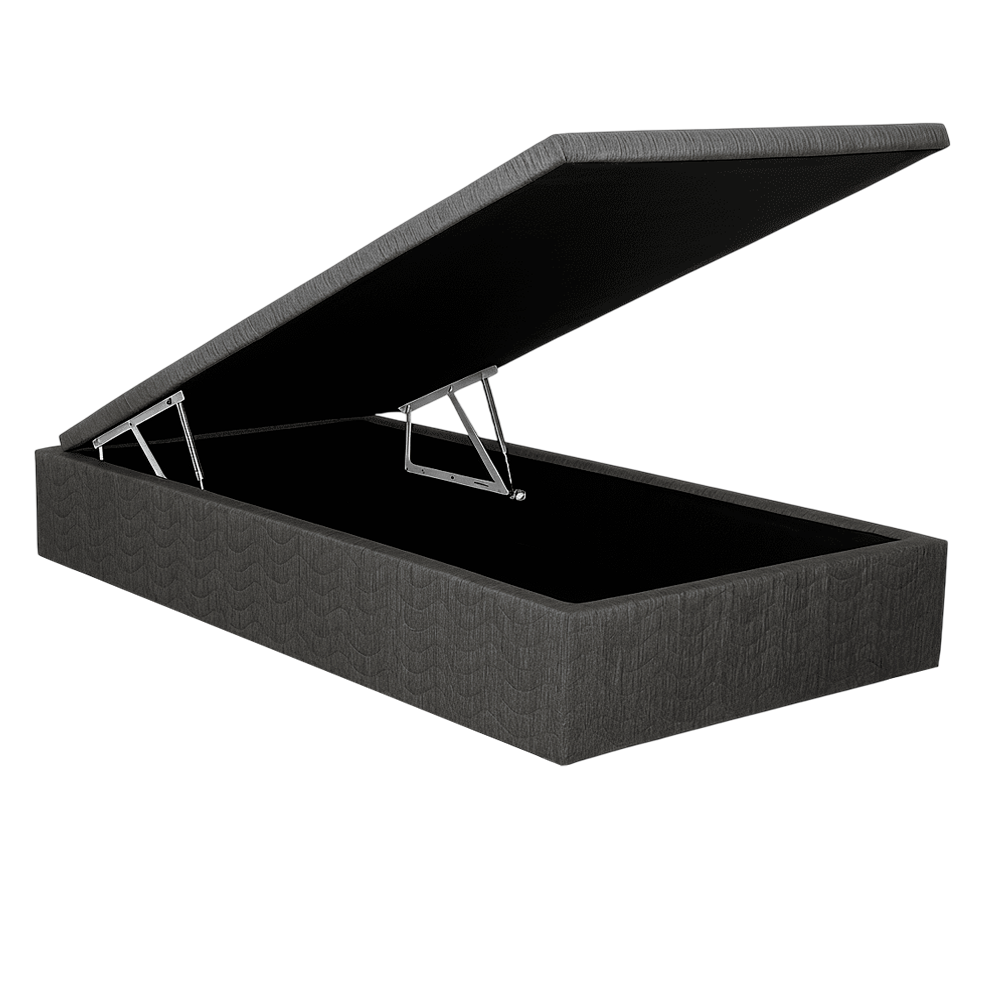 Base de Casal Baú Softflex Tafeta Reforçada 138x188x40 Com pés de Madeira