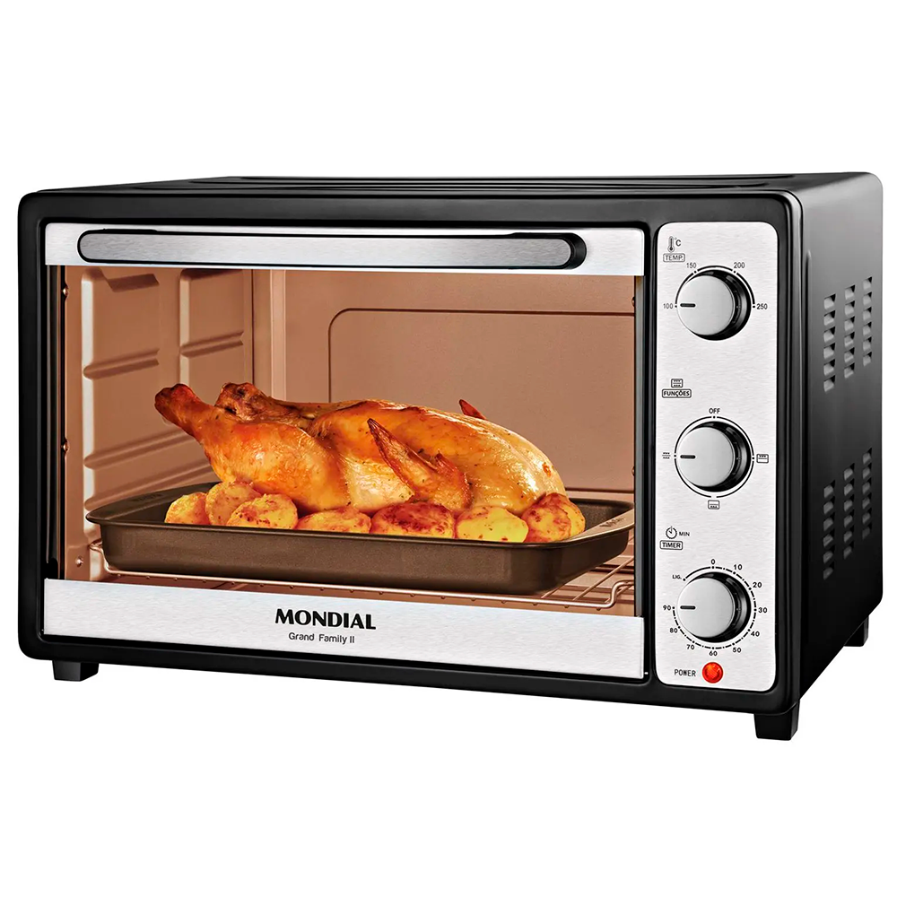 Forno Elétrico de Bancada Mondial com Timer 52 Litros Grand Family II FR-52