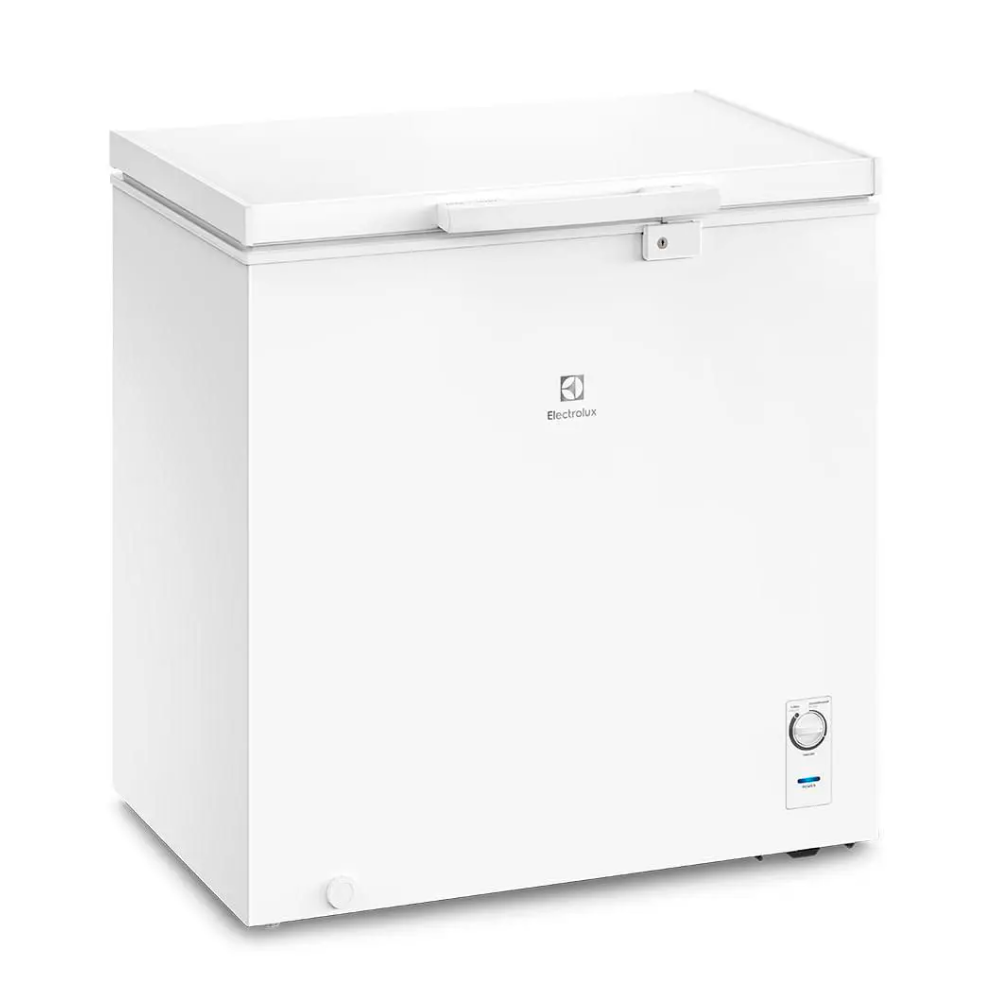 Freezer Electrolux Horizontal 199 Litros Cycle Defrost Função Turbo Freezer HE200 Branco Com Luz Interna e Fechadura