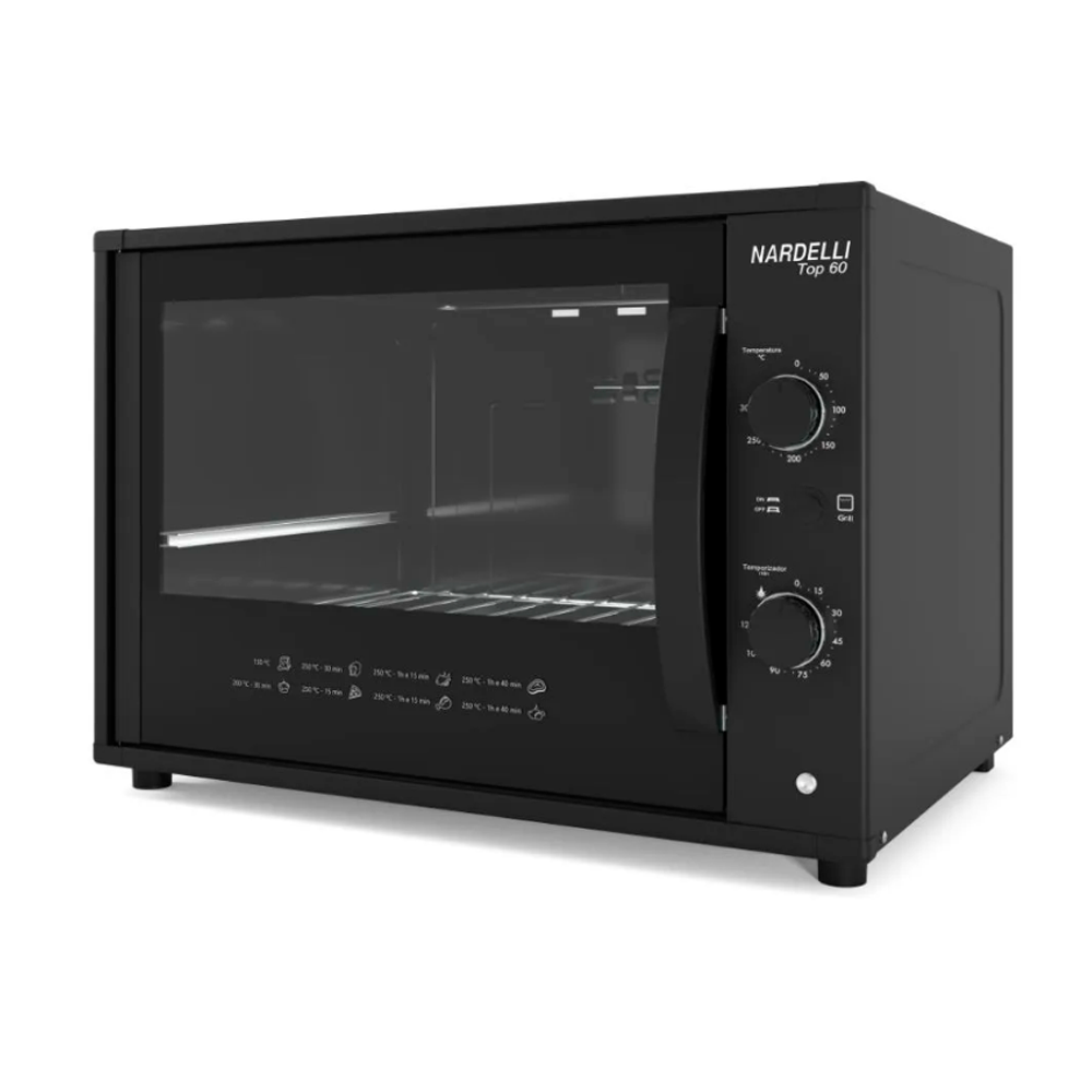 Forno Elétrico Nardelli Grill 60 Litros TOP60 Preto