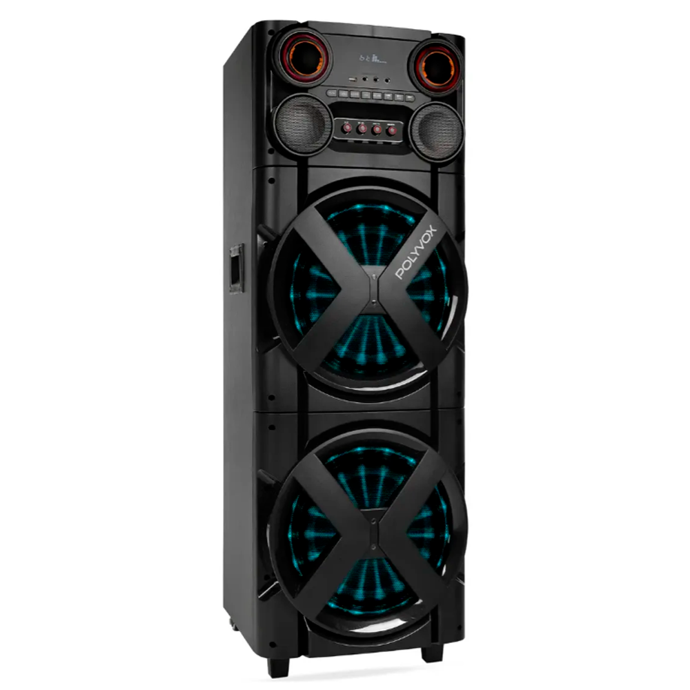 Caixa De Som Amplificada Torre Polyvox Xt-2025t 2500w Rms
