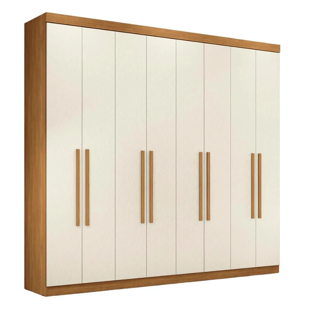 Guarda Roupa Casal Master New 8 Portas e 4 Gavetas Cinamomo Areia - Santos Andirá 