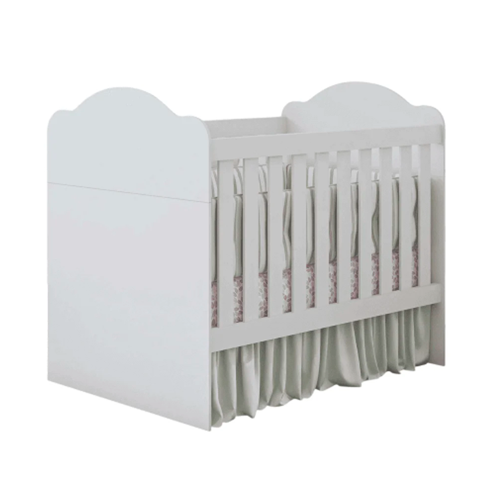 Berço Mini Cama Yupi Branco 70x130 Estrela